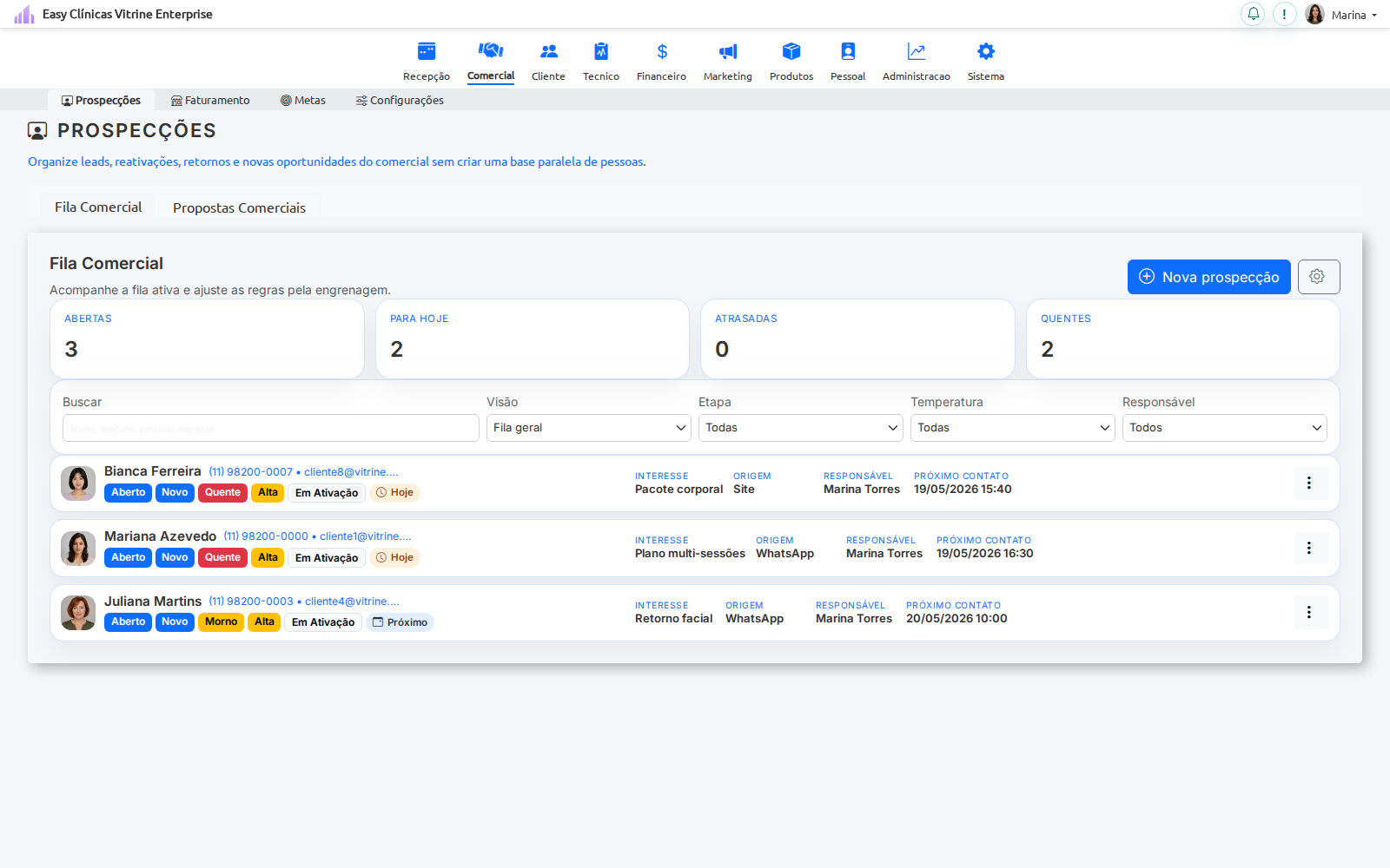 CRM e prospecções