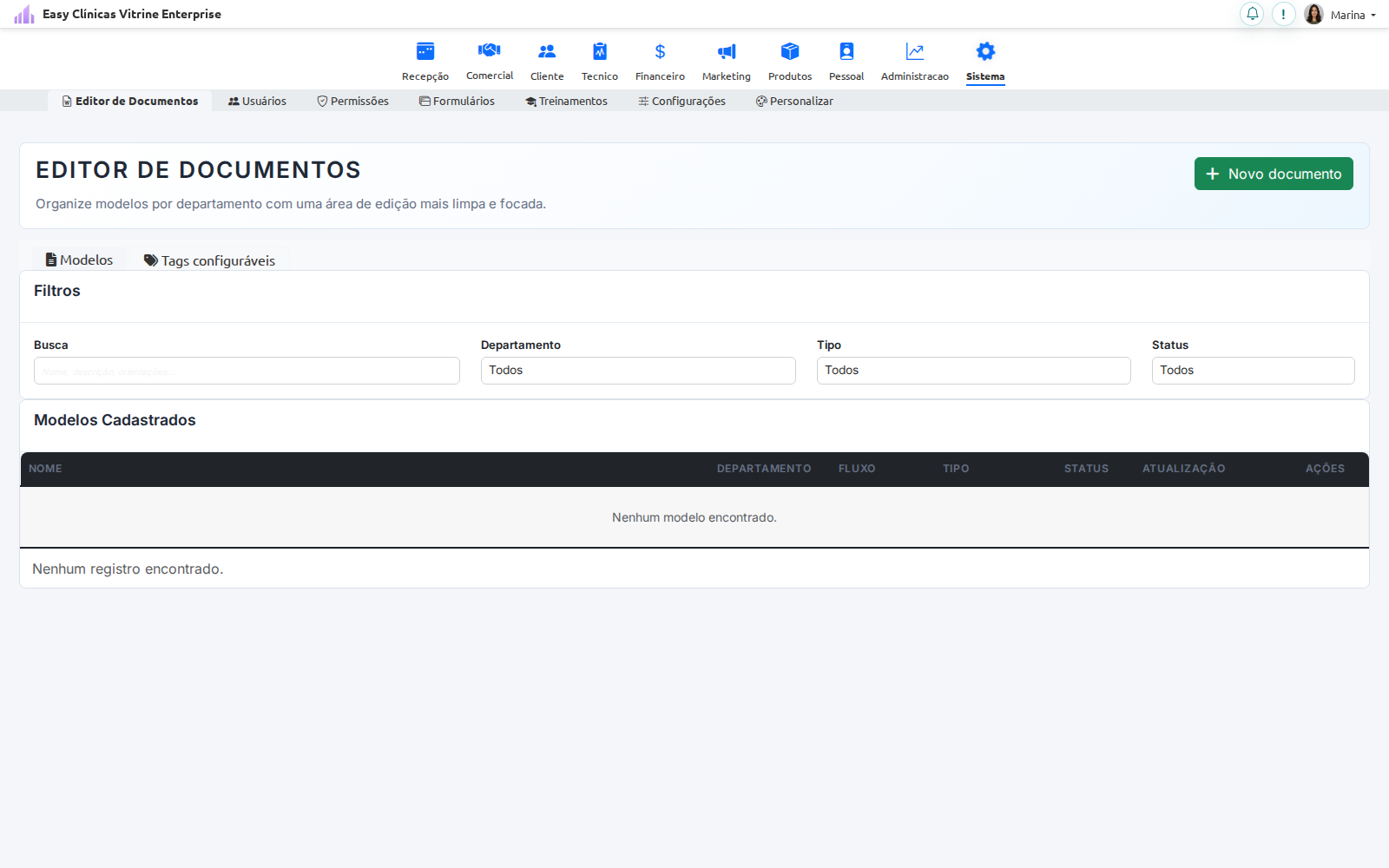 Documentos e termos